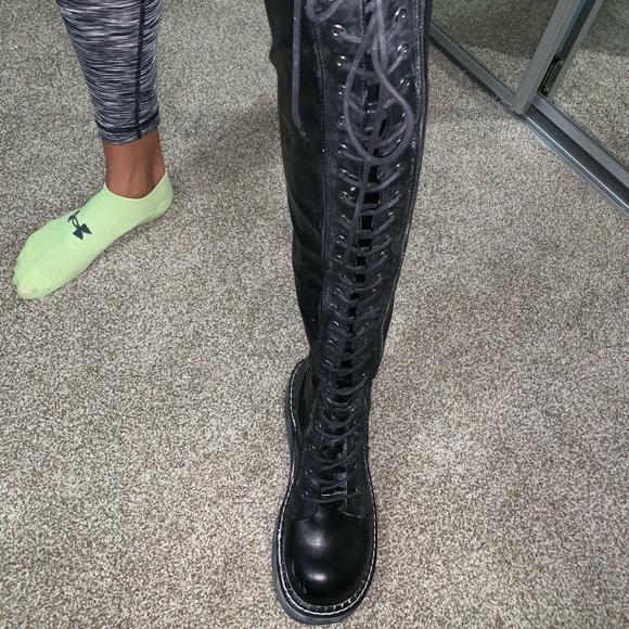 demonia thigh high boots